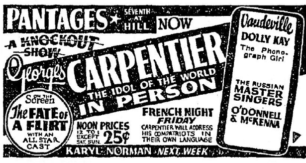 Pantages-Theater Los-Angeles, Geoges-Carpentier