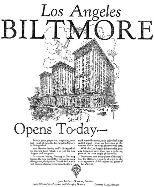 los angeles biltmore opening day ad