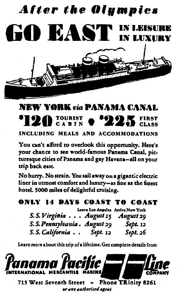 ad-panama-pacific-line-New-York-Los-Angeles-Olympics-1932
