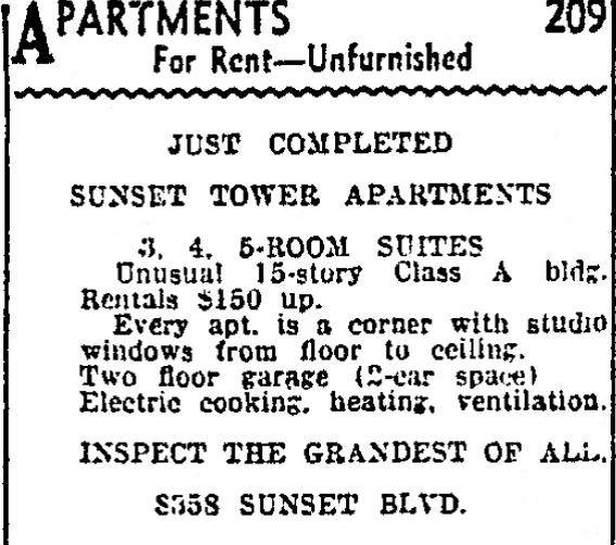1931 9 2 sunset tower ad