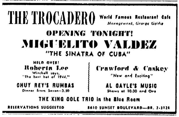 1944 7 12 trocadero with George Goldie