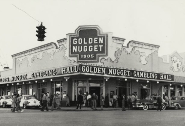 The Golden Nugget c. 1946. The 1905 date refers to the founding of the town and fit in with the old west theme of the casino.