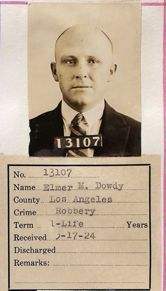 Elmer Dowdy, The Pajama Kid, as prisoner 13107. 1924.