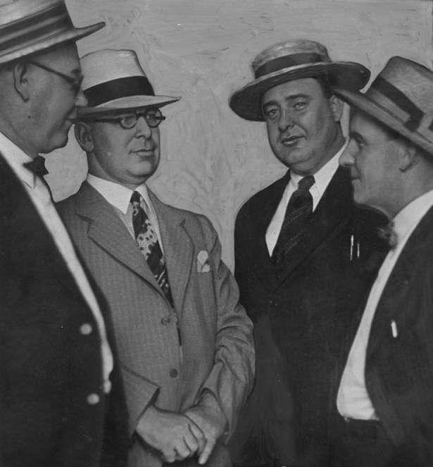 The raid party: (L-R) Rusty Williams, Bert Wallis, Dick Lucas and Harry Raymond. LAPL