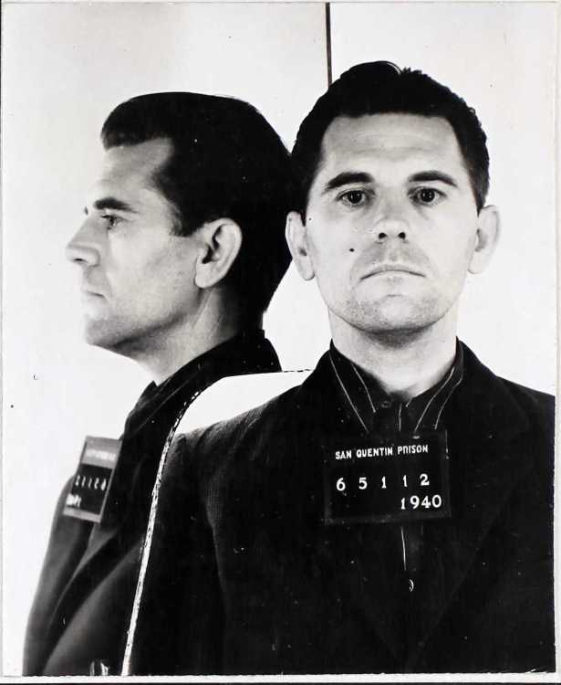 Eddie Rollins' prison mugshot, 1938.