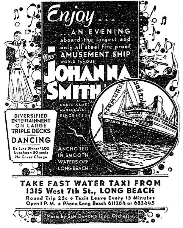 Ad for the Johanna Smith II, August 1932. 